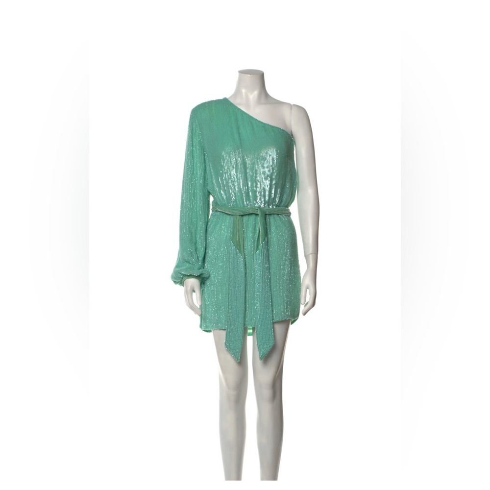 Retrofete one shoulder sequin mini dress